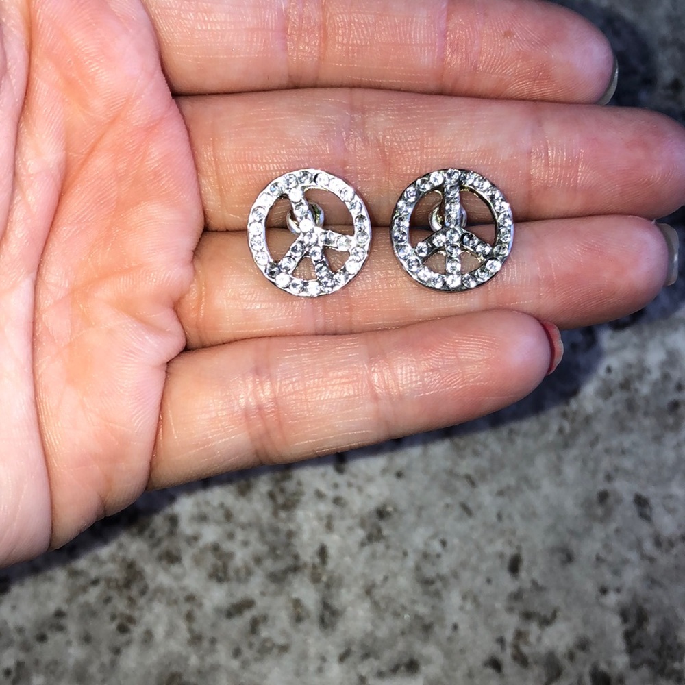 Peace sign earrings